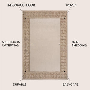 Athena Classic Geometric Border Indoor/Outdoor Area Rug