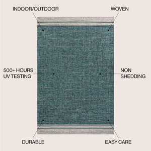 Alda Modern Minimalist Mingled Chic Solid Indoor/Outdoor Area Rug