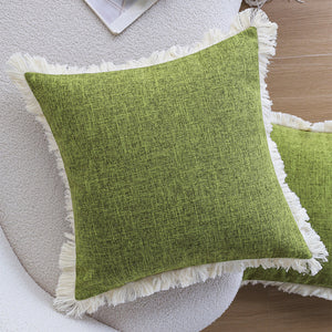 Boho-chic style lumbar throw pillow covers Pack of 2  size 12"x20" and 18"x18"