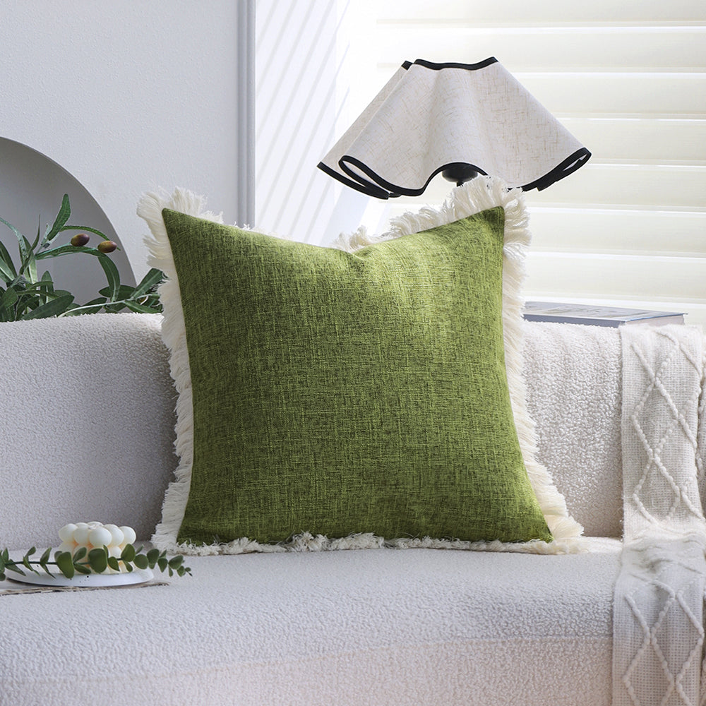 Boho-chic style lumbar throw pillow covers Pack of 2 size 12"x20" and 18"x18"
