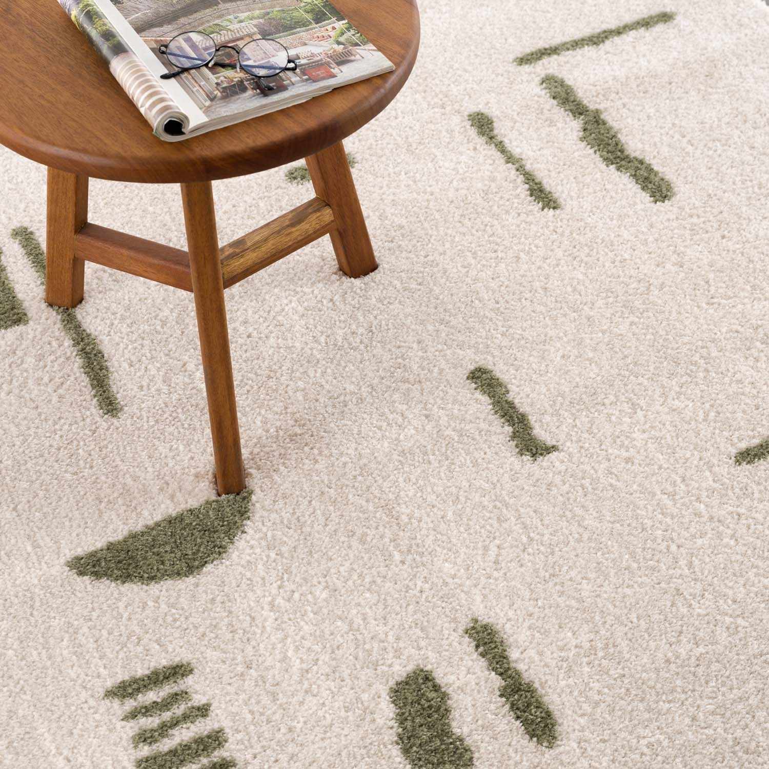 Azriel Green Washable Area Rug