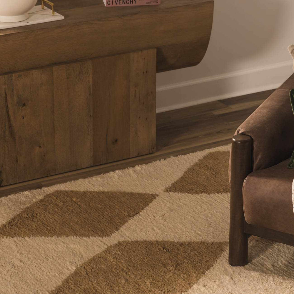 Tivka Diamond Checkered Wool Rug