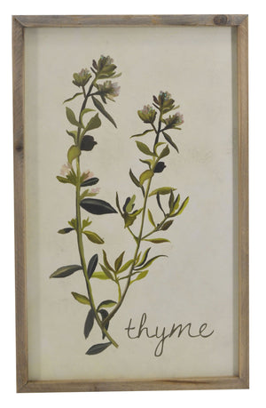 Rectangle thyme wall sign