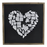 Square framed heart shape u.s.a wall decor