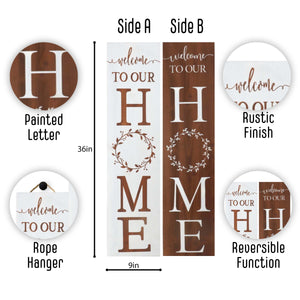 Home reversible porch sign