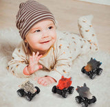 4-Pack Safari Animal Pull Back Trucks