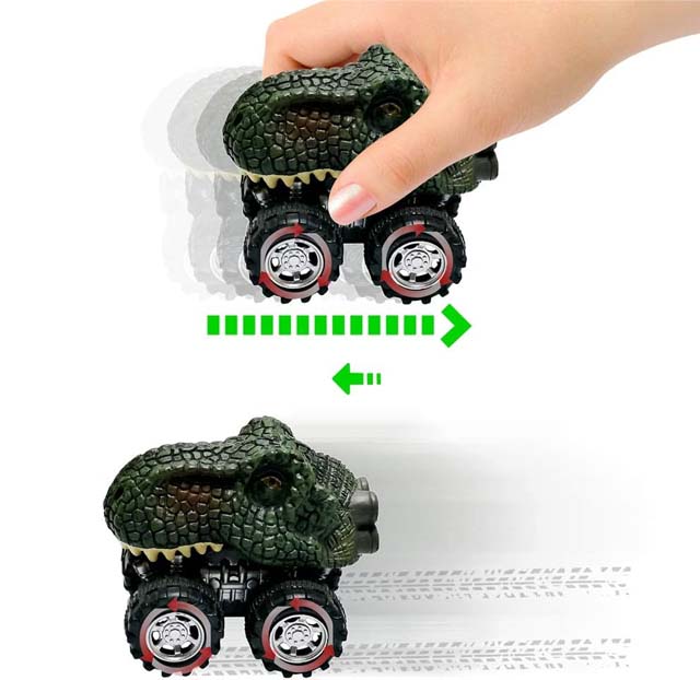4-Pack Dino Pull Back Trucks