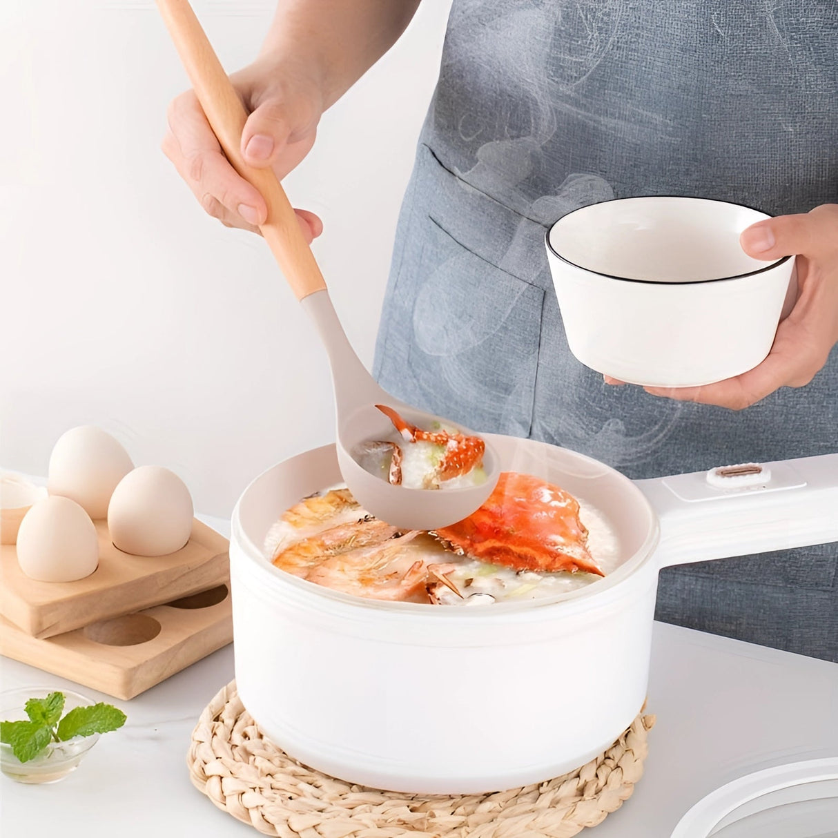 Silicone Kitchen Utensil Set with Bamboo Handles 12 Piece Set