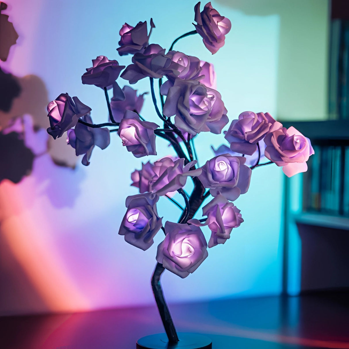 LED Rose Lamp Romantic Light Up Flower Night Light Valentine Gift