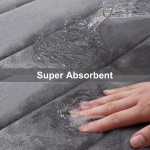 Non Slip Microfiber Bath Mat Quick Dry Water Absorbent 40x60 50x80cm