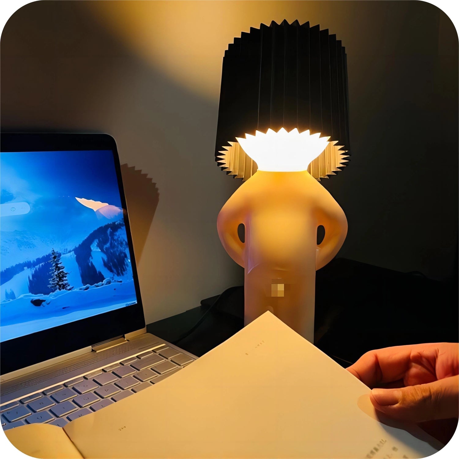 Human Shaped Table Lamp Wireless Battery Operated Novelty Light