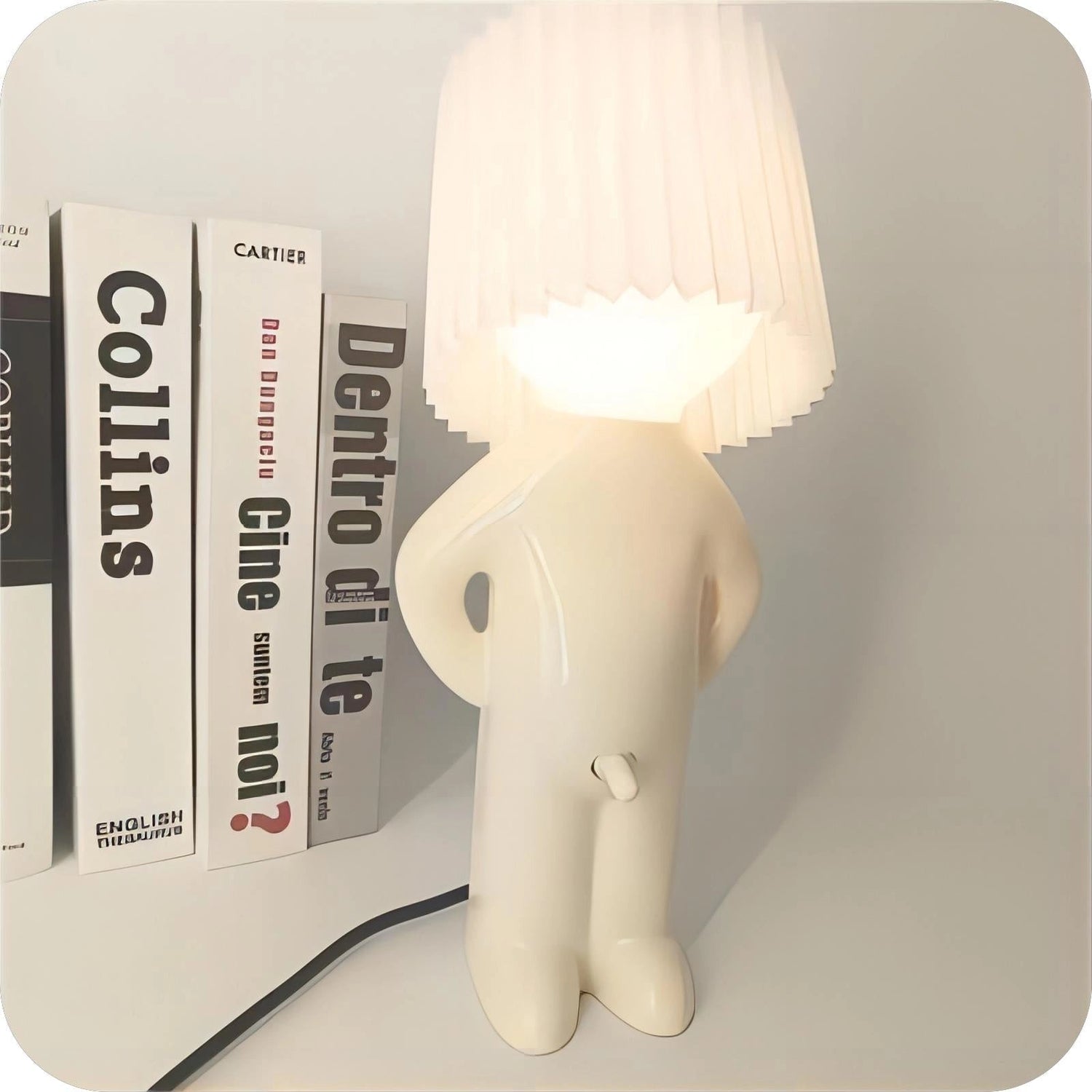 Human Shaped Table Lamp Wireless Battery Operated Novelty Light