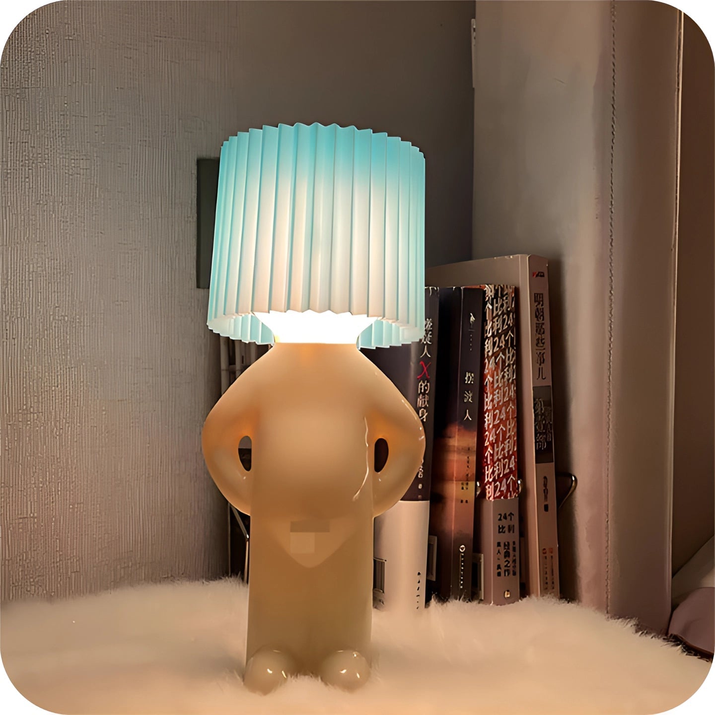 Human Shaped Table Lamp Wireless Battery Operated Novelty Light