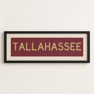 Framed Tallahassee Garnet Bus Scroll