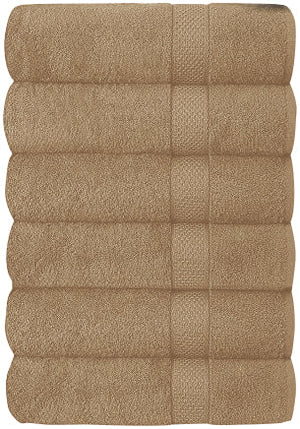 Set of 6 Hotel & Spa 100% Cotton Bath Towels 27x52 Inch