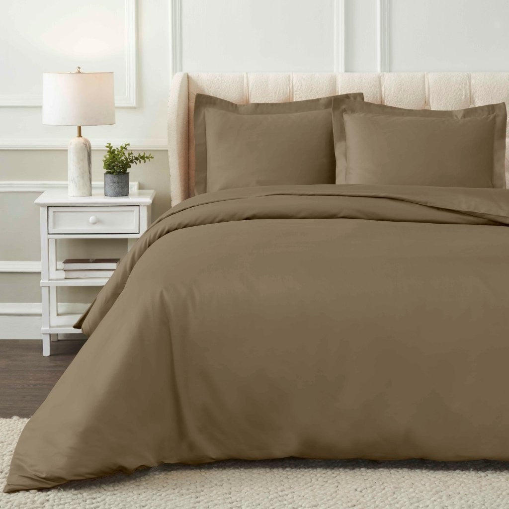 1200 Thread Count Egyptian Cotton Solid Duvet Cover Set - Egyptian Cotton Duvet Cover Set by Superior