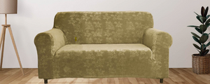 Floral Pattern Velvet Stretch Slipcover