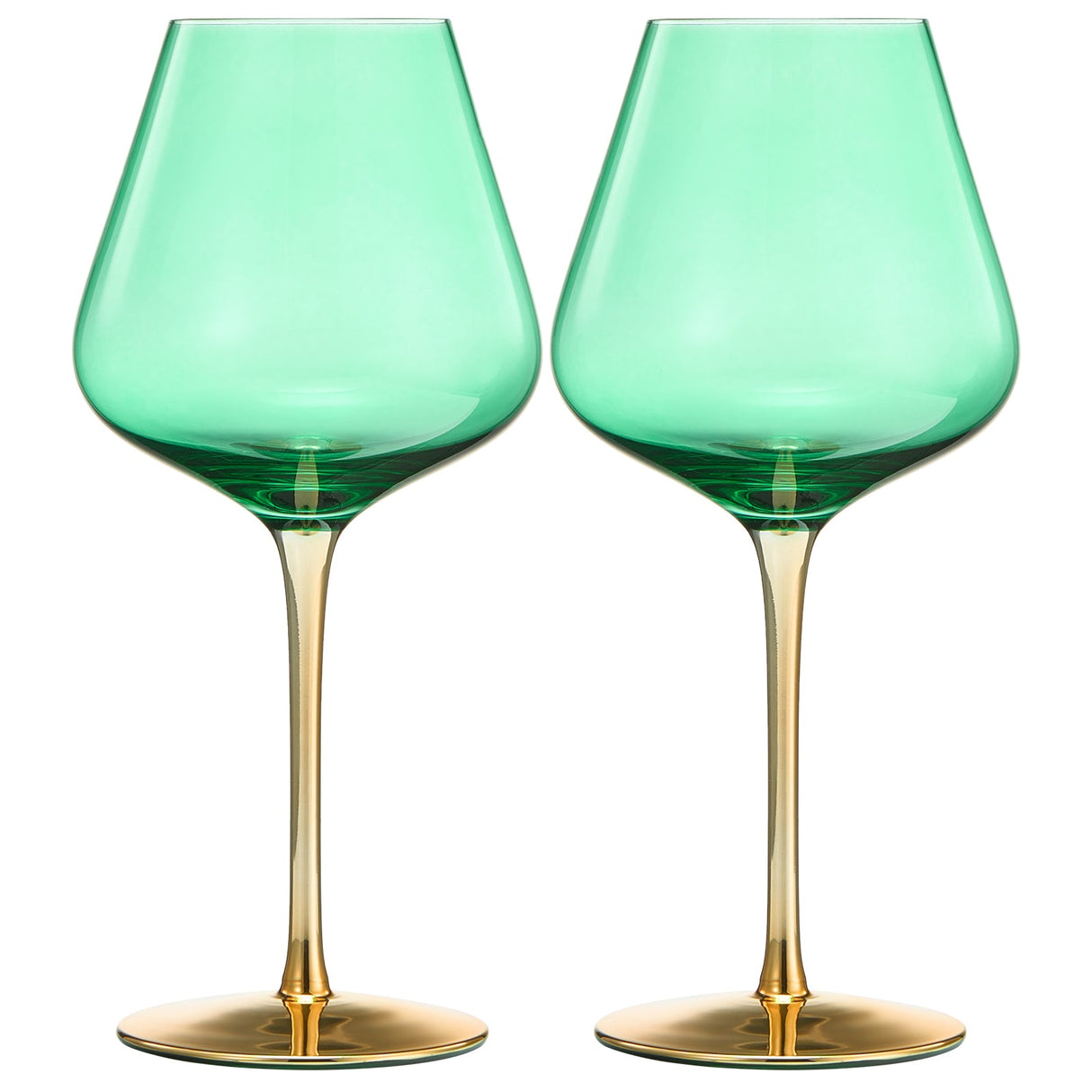 Deco Stemmed Wine Glassware, Set of 2