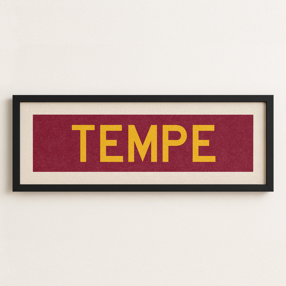 Framed Tempe Maroon Bus Scroll