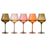 Stagioni Stemmed Wine Glassware, Set of 5, "Changing Weather"