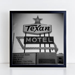 Texan Motel Sign Holga Photograph Print