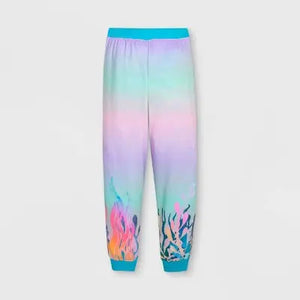The Little Mermaid Kids Mid Rise Tapered Leg Ankle Jogger Pants Lightweight