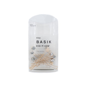 Scunci-Basik-Edition-Hairpins-10-Ct-Gold-with-Rhinestone-Hair-Pins,-Claws-&-Clips