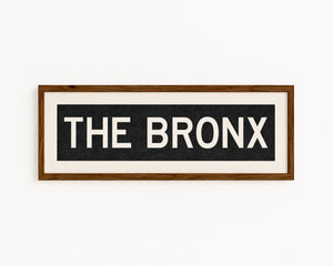 Framed The Bronx New York Bus Scroll