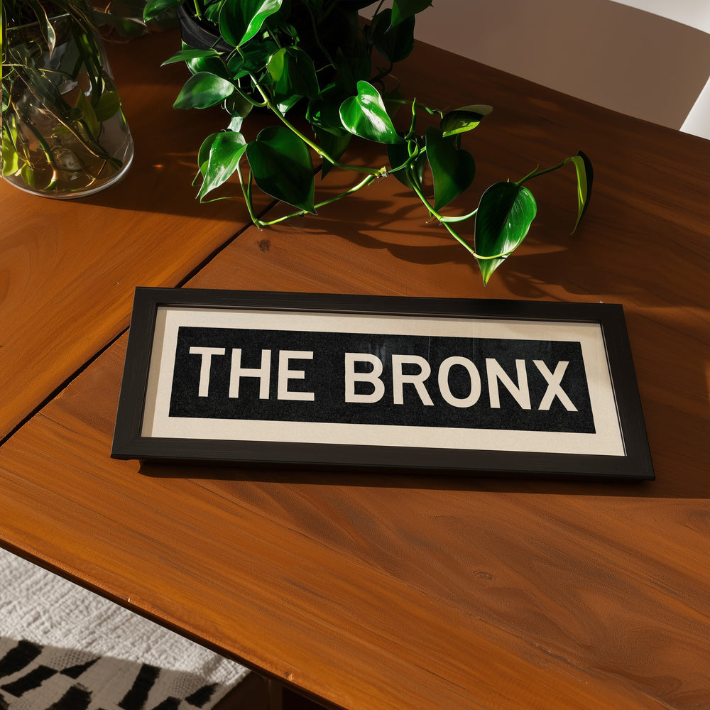 Framed The Bronx New York Bus Scroll