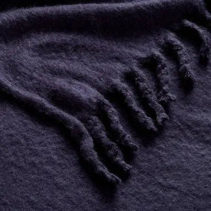 Threshold Faux Mohair Throw Blanket Oversized 80x60 Midweight Knitted Fringe
