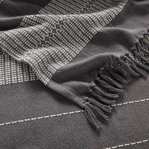 Threshold Fringed Throw Blanket Oversized 80x60 Midweight Fringed Ends