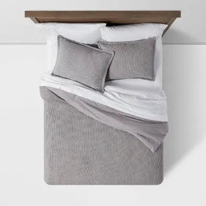 Threshold Washed Waffle Weave Duvet Cover Sham Set 100% Cotton OEKO-TEX Certified