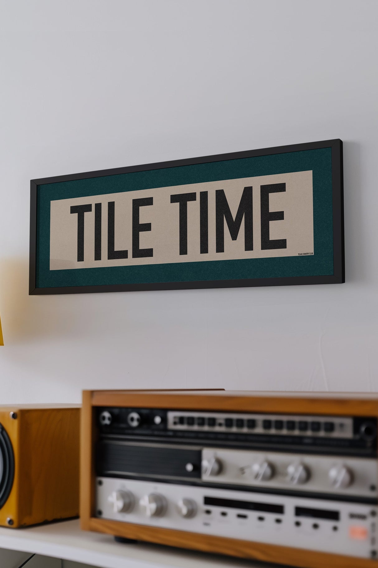 Framed Tile Time Mahjong Art Scroll Sign
