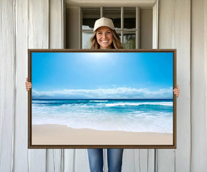Tranquil Ocean Waves Canvas Wall Art Print – Bright Coastal