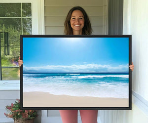Tranquil Ocean Waves Canvas Wall Art Print – Bright Coastal