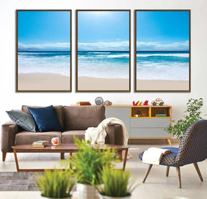 Tranquil Ocean Waves Canvas Wall Art Print – Bright Coastal