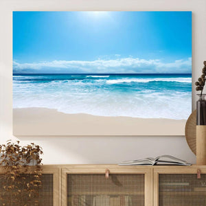 Tranquil Ocean Waves Canvas Wall Art Print – Bright Coastal