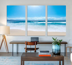 Tranquil Ocean Waves Canvas Wall Art Print – Bright Coastal