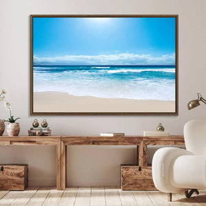 Tranquil Ocean Waves Canvas Wall Art Print – Bright Coastal