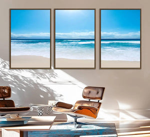Tranquil Ocean Waves Canvas Wall Art Print – Bright Coastal