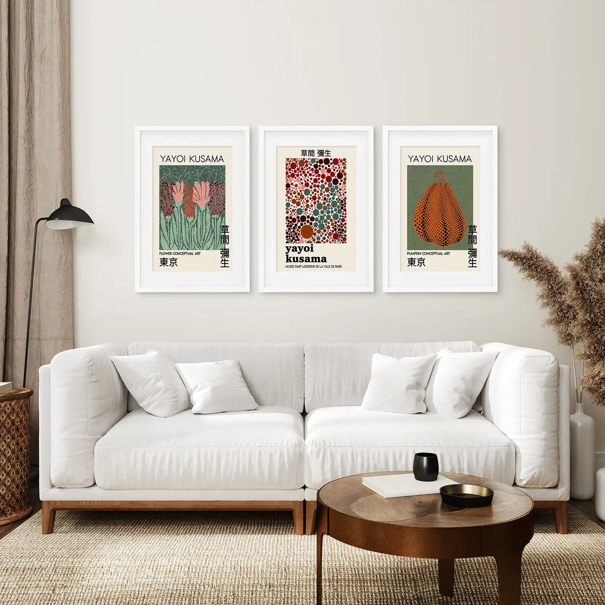 Contemporary Yayoi Kusama Retro Wall Art Decor