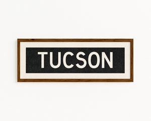 Framed Tucson Arizona Bus Scroll