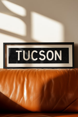 Framed Tucson Arizona Bus Scroll