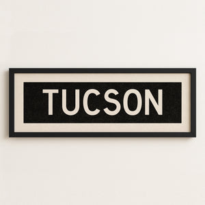 Framed Tucson Arizona Bus Scroll