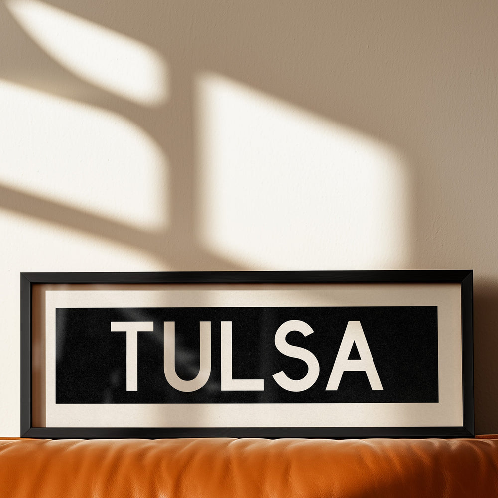 Framed Tulsa Oklahoma Bus Scroll