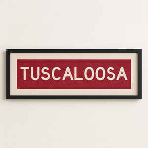 Framed Tuscaloosa Crimson Bus Scroll