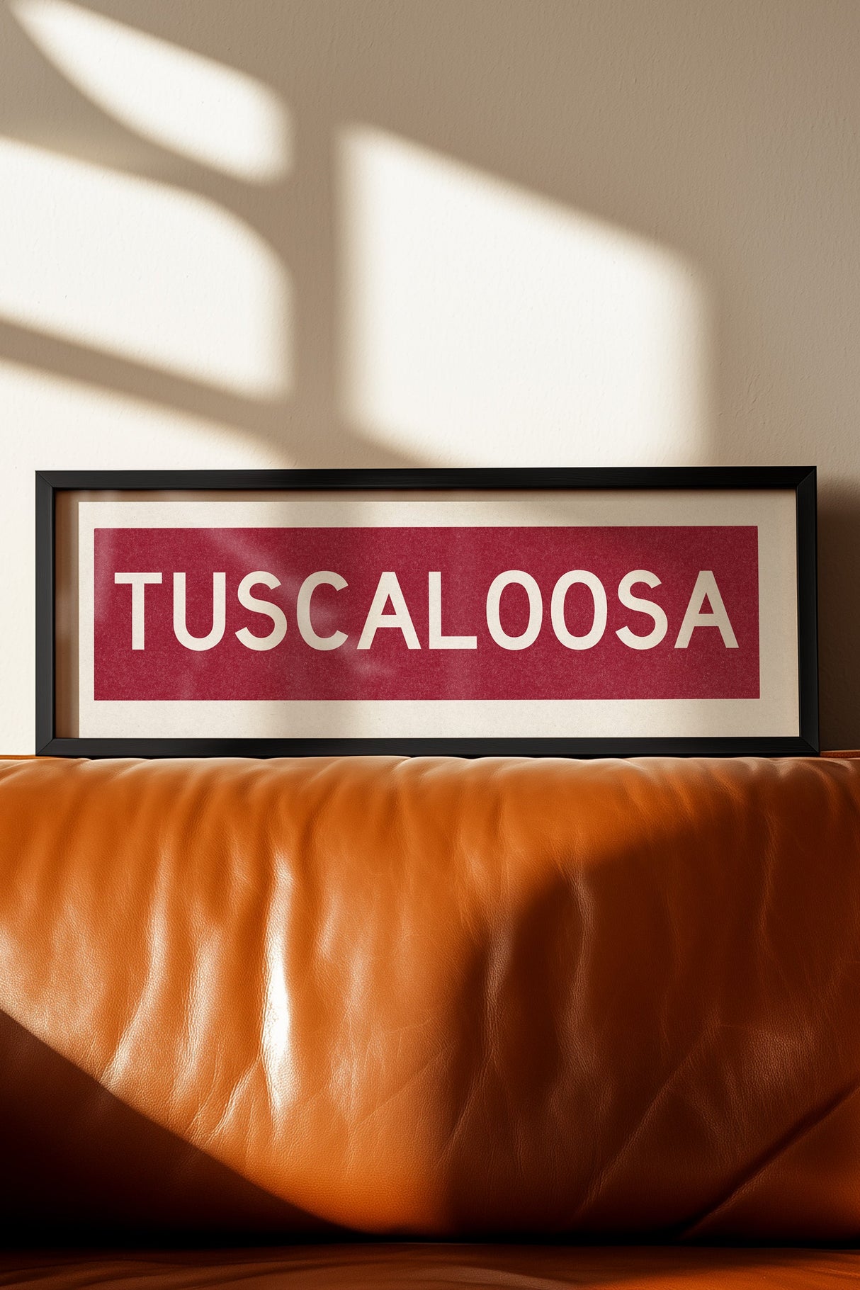 Framed Tuscaloosa Crimson Bus Scroll