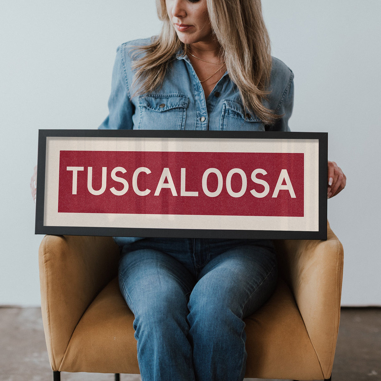 Framed Tuscaloosa Crimson Bus Scroll