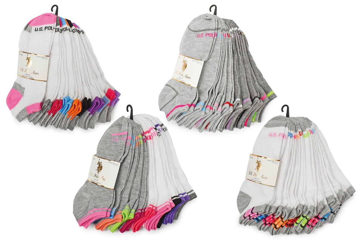 20-Pairs U.S. Polo Assn Low Cut Socks