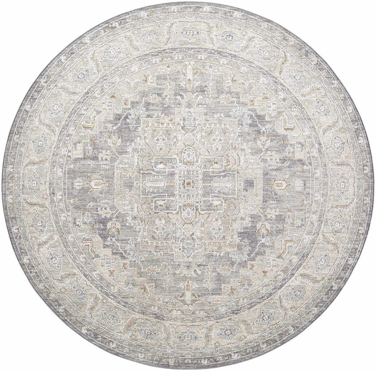 Ulubey Distressed Gray Area Rug